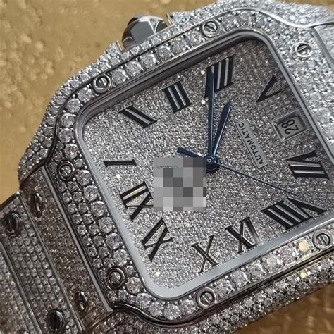 cartier santos iced out preis